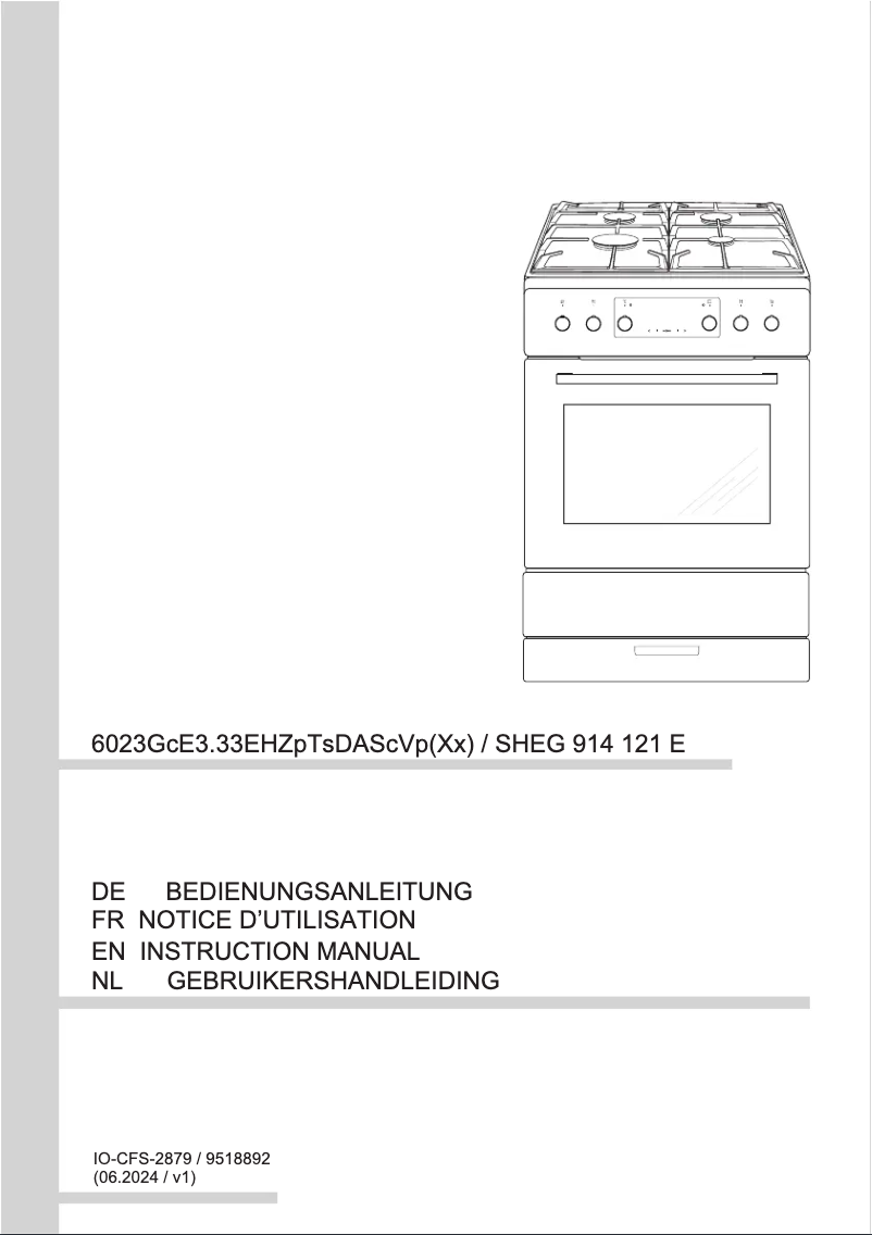 First page image of the manual for SHEG 914 121 E