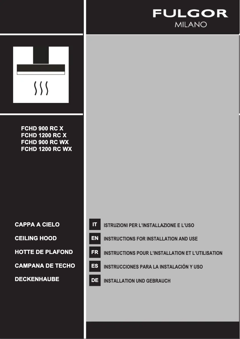 First page image of the manual for FCHD 1200 RC X