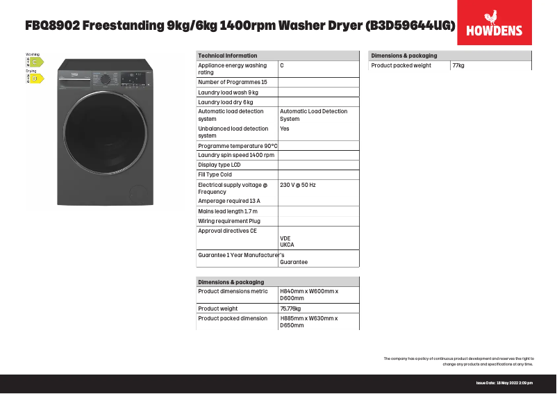First page image of the manual for FBQ8902
