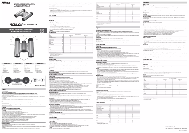 First page image of the manual for ACULON T51