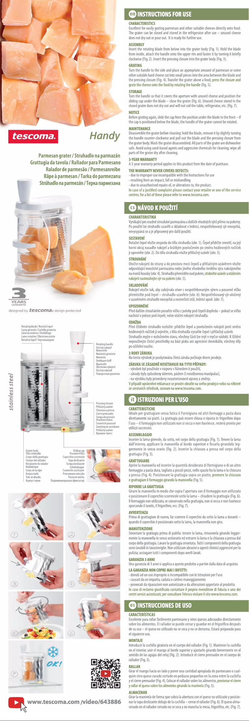 Page 1 of the manual User Manual Tescoma Handy 643886