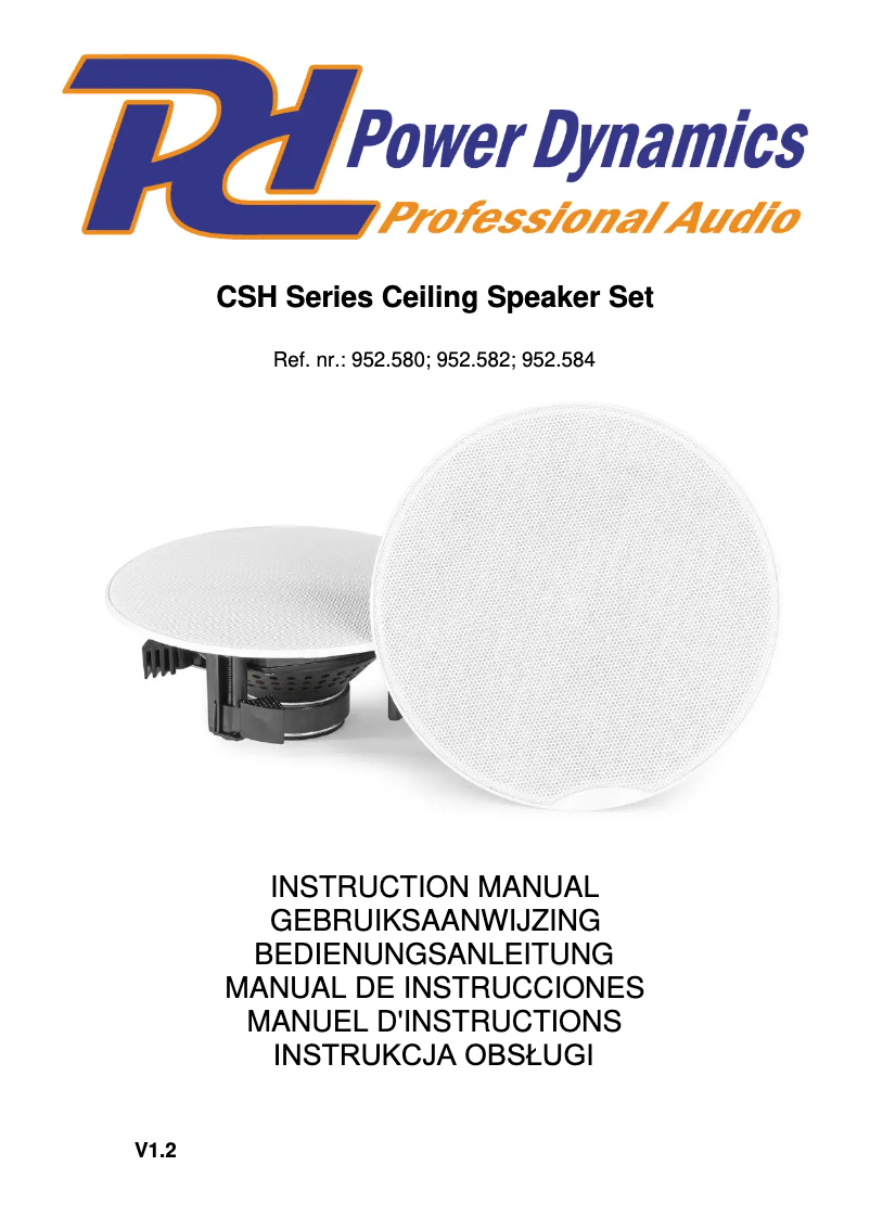 First page image of the manual for CSH80