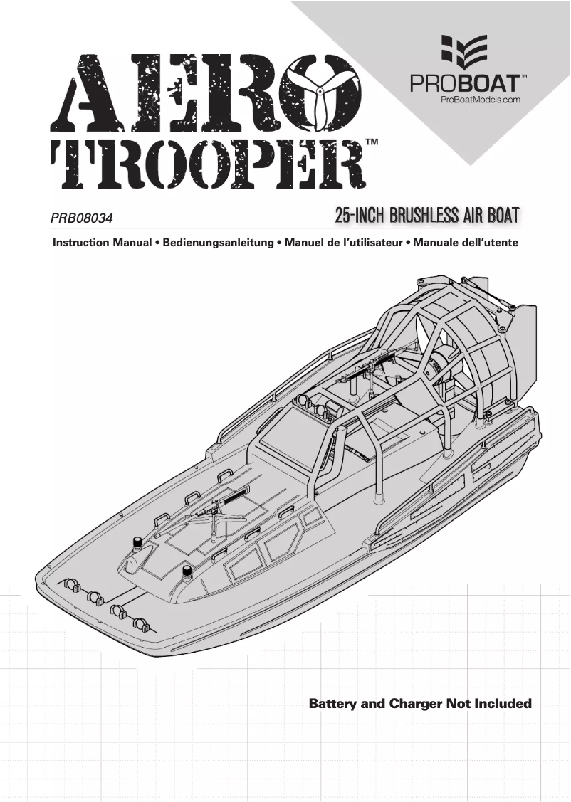 First page image of the manual for Aerotrooper