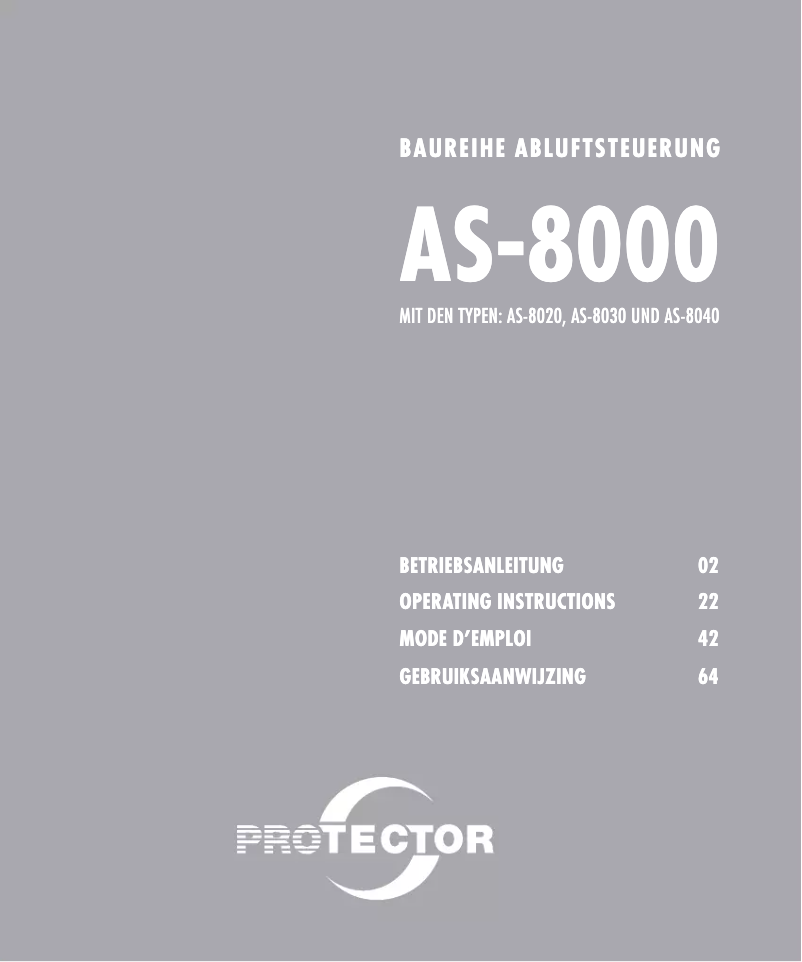 Page 1 of the manual User Manual Protector AS-8200