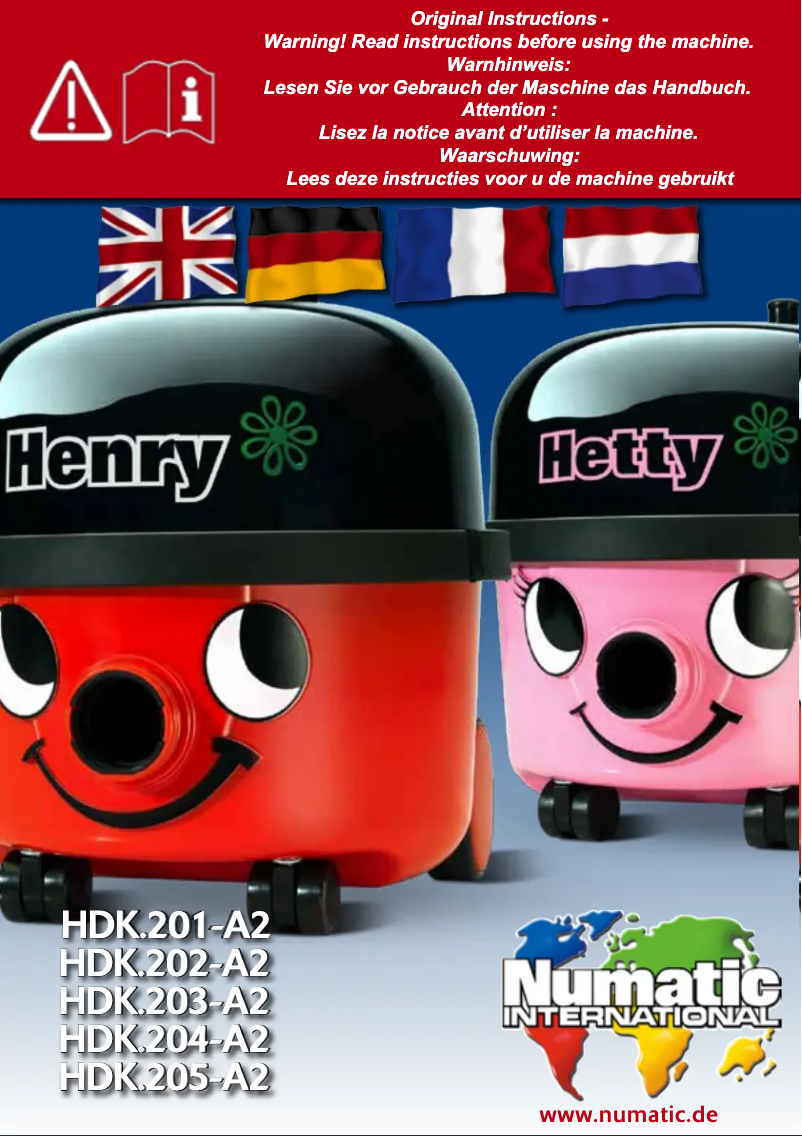 Page 1 of the manual User Manual Numatic 900141