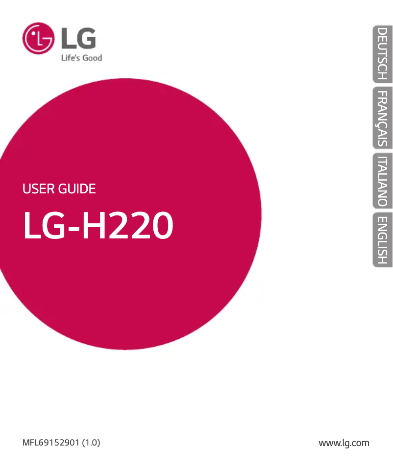 Page 1 of the manual User Manual LG LG-H220