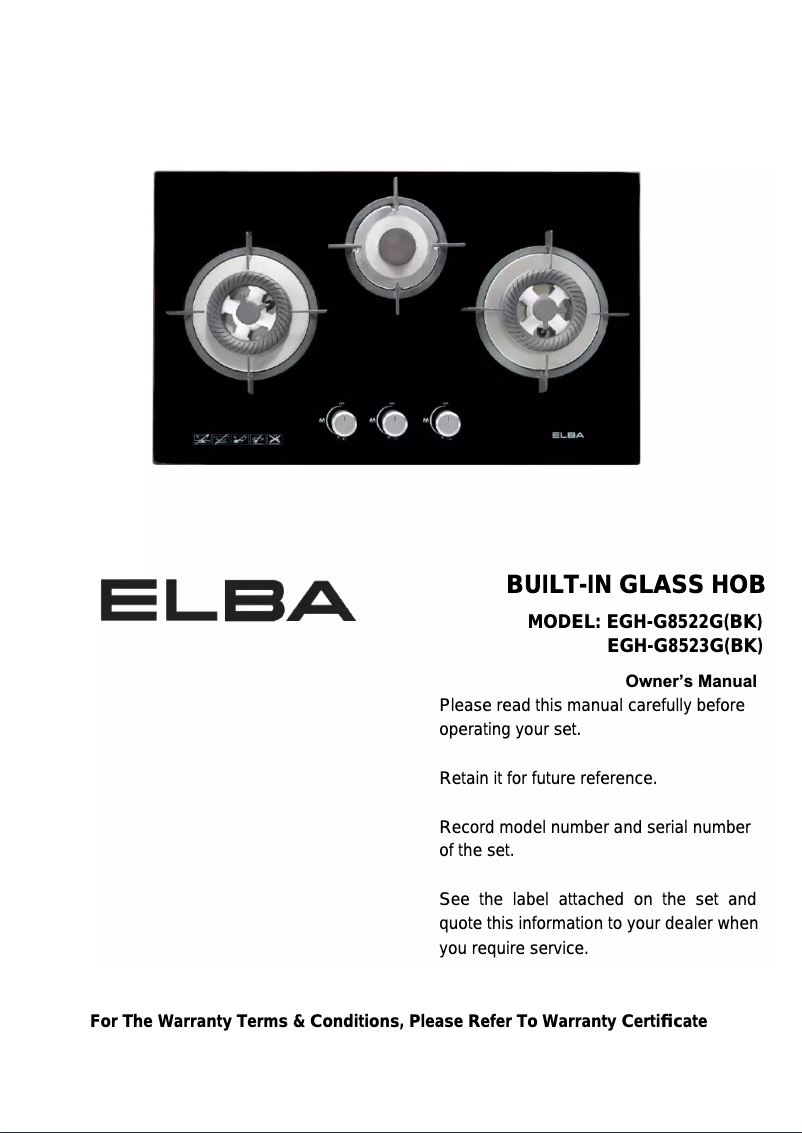 Page 1 of the manual User Manual Elba EGH-G8522G(BK)