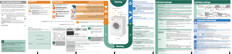 First page image of the manual for WM16E463DN