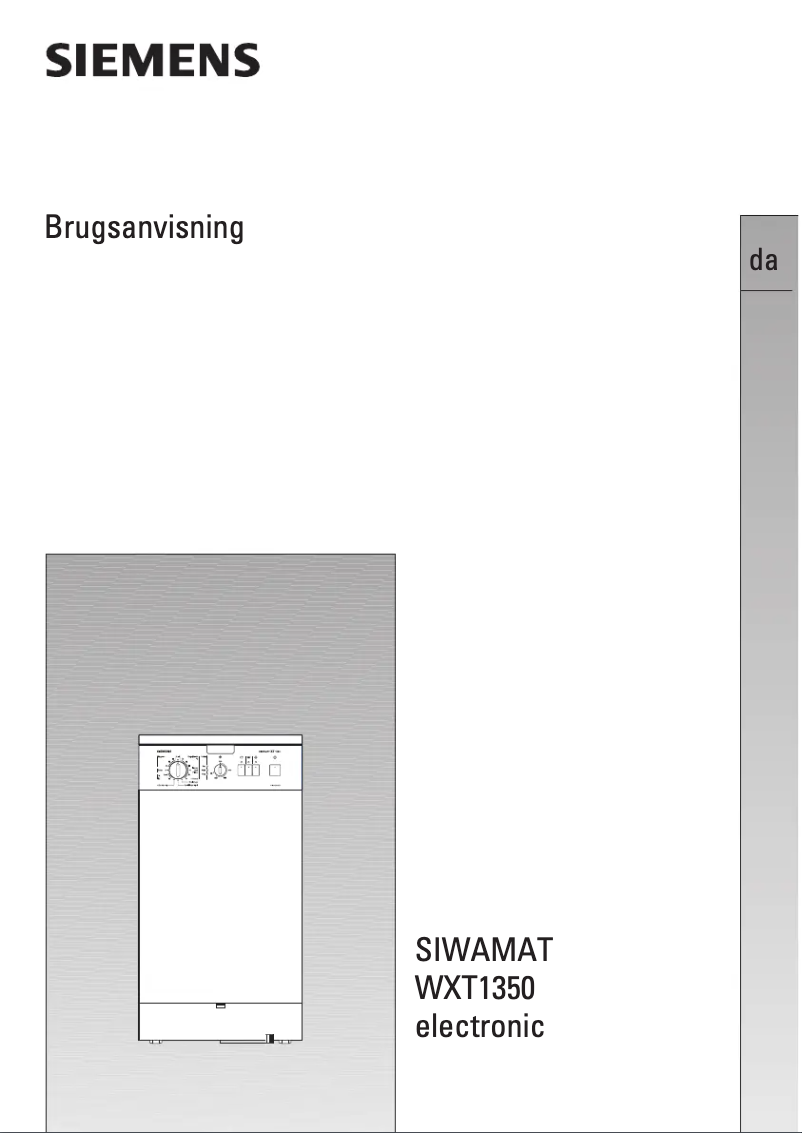 Page 1 of the manual User Manual Siemens WXT1350SN
