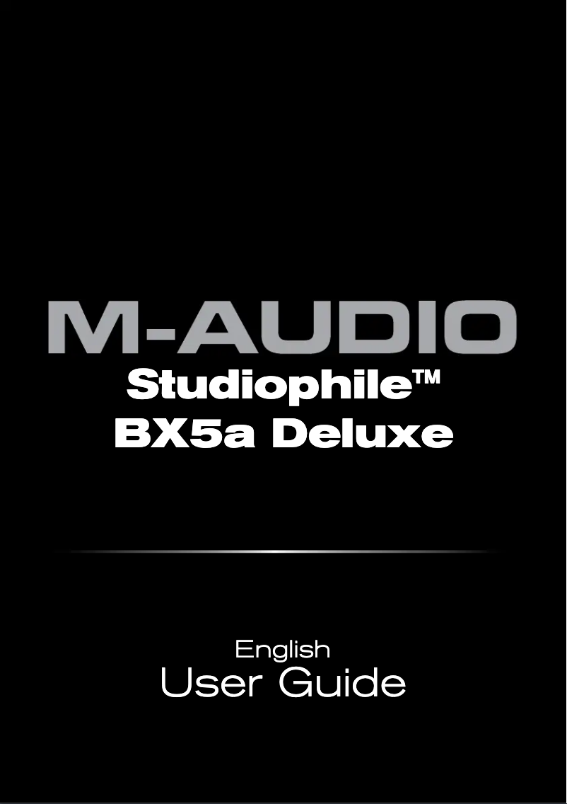 First page image of the manual for Studiophile BX5a Deluxe