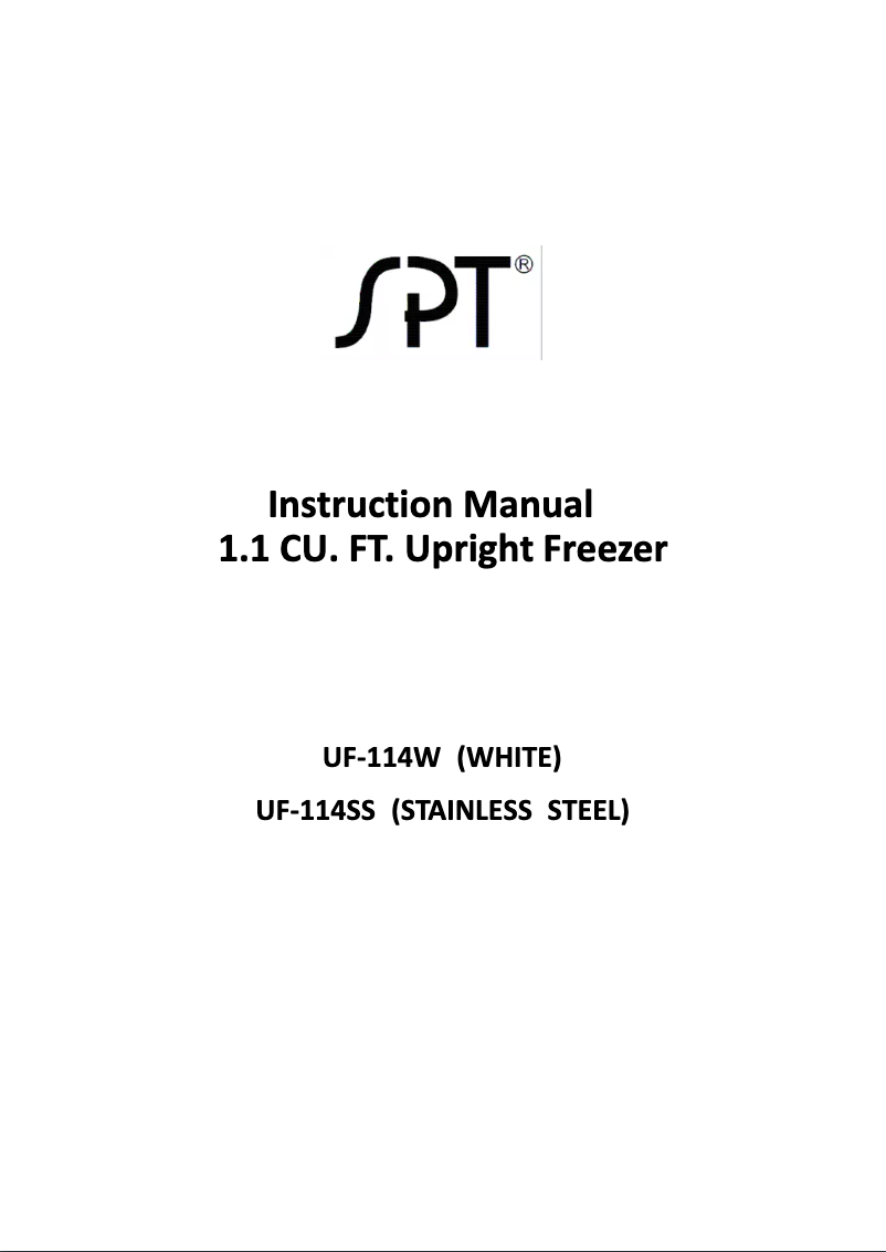 First page image of the manual for UF-114SS