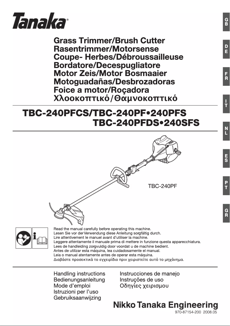 Page 1 of the manual User Manual Tanaka TBC-240SFS