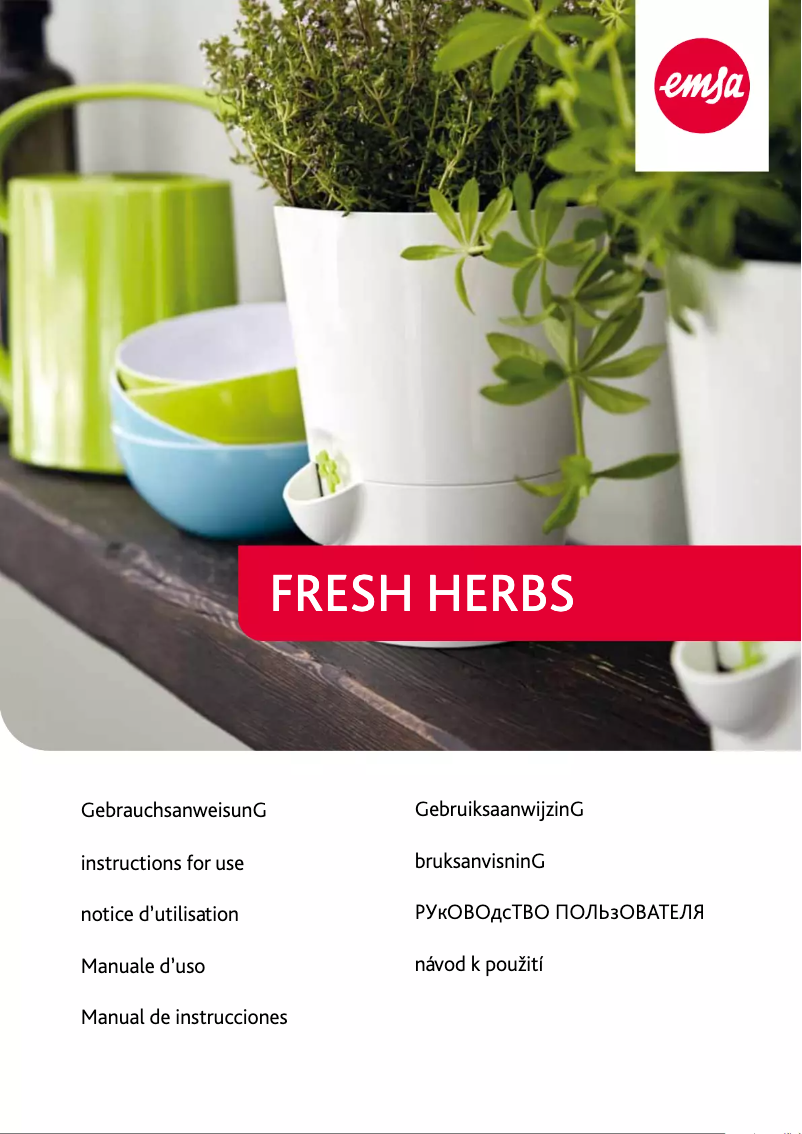 Page 1 of the manual User Manual EMSA Fresh Herbs