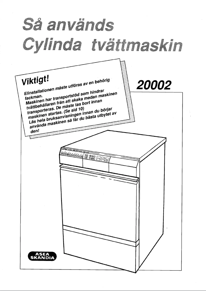 First page image of the manual for 20002