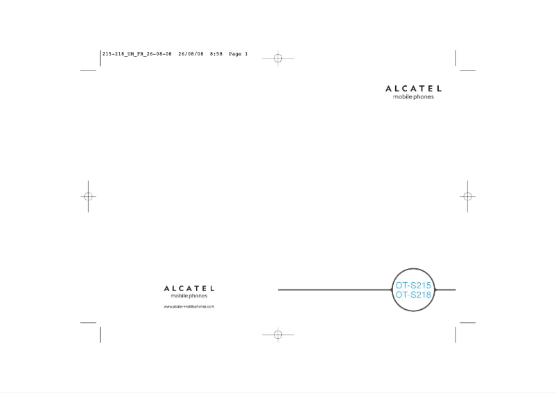 First page image of the manual for OT-S218