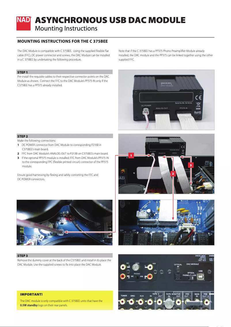 First page image of the manual for MDC DAC 2.0