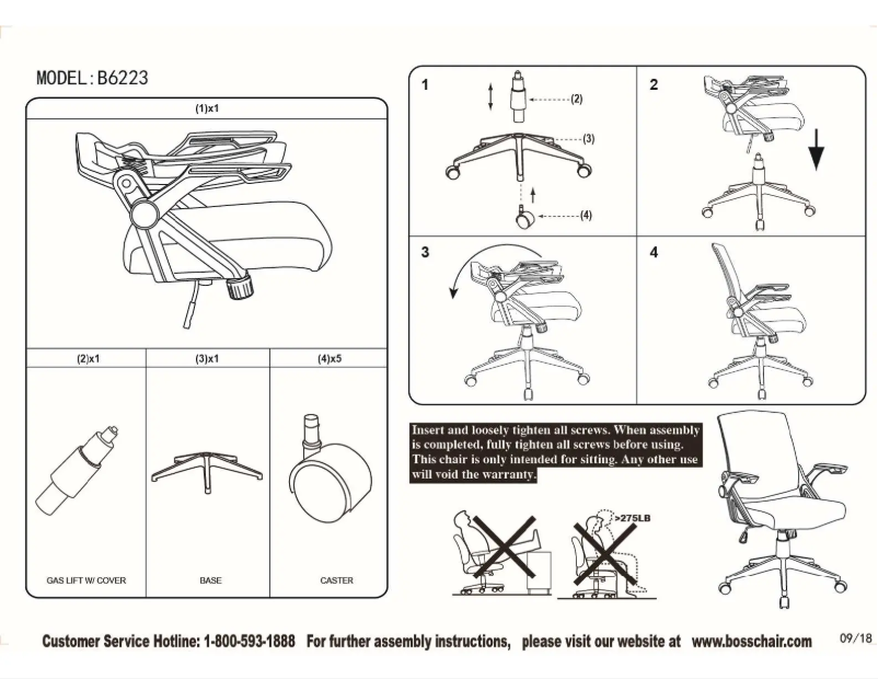 First page image of the manual for B6223