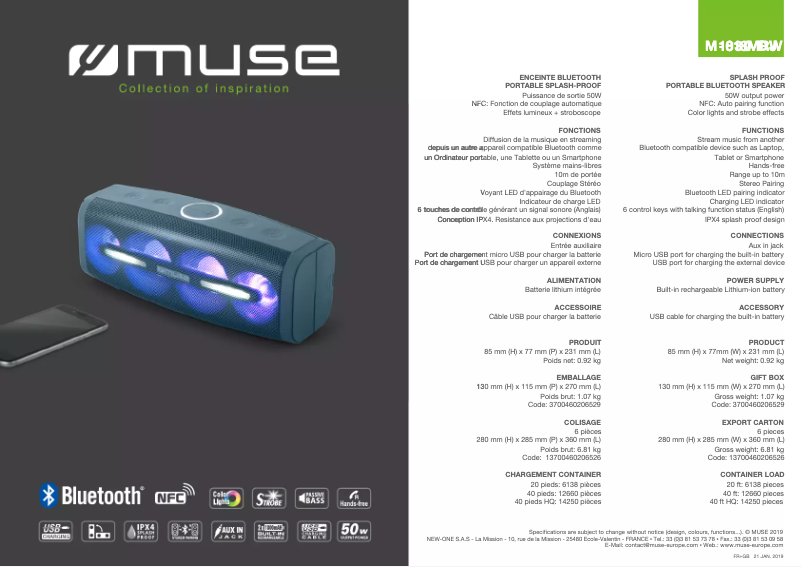 Page 1 of the manual User Manual Muse M-830 DJ