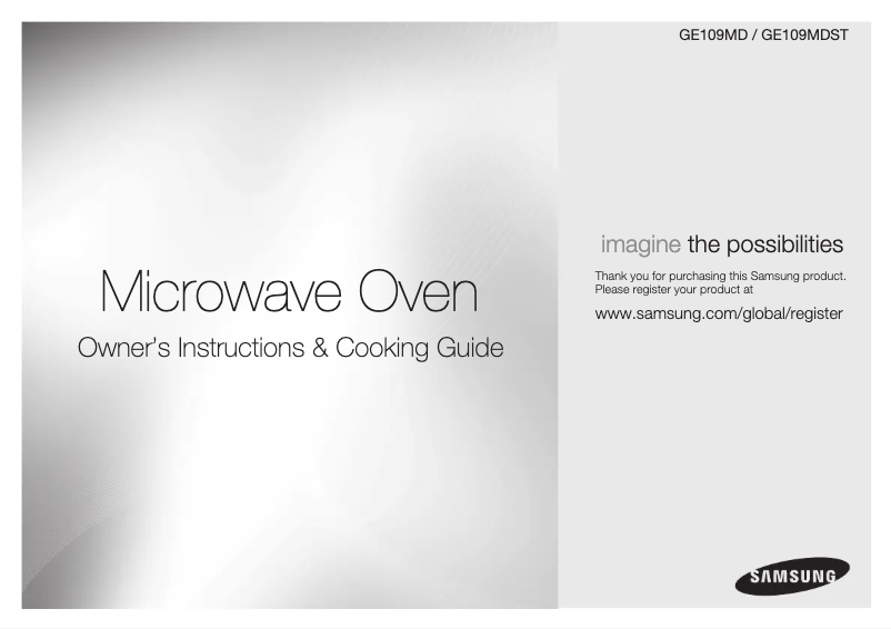 First page image of the manual for GE109MD