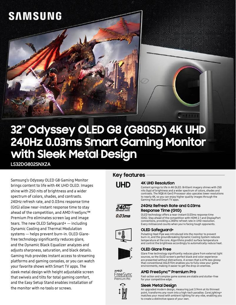 First page image of the manual for S32DG802SN