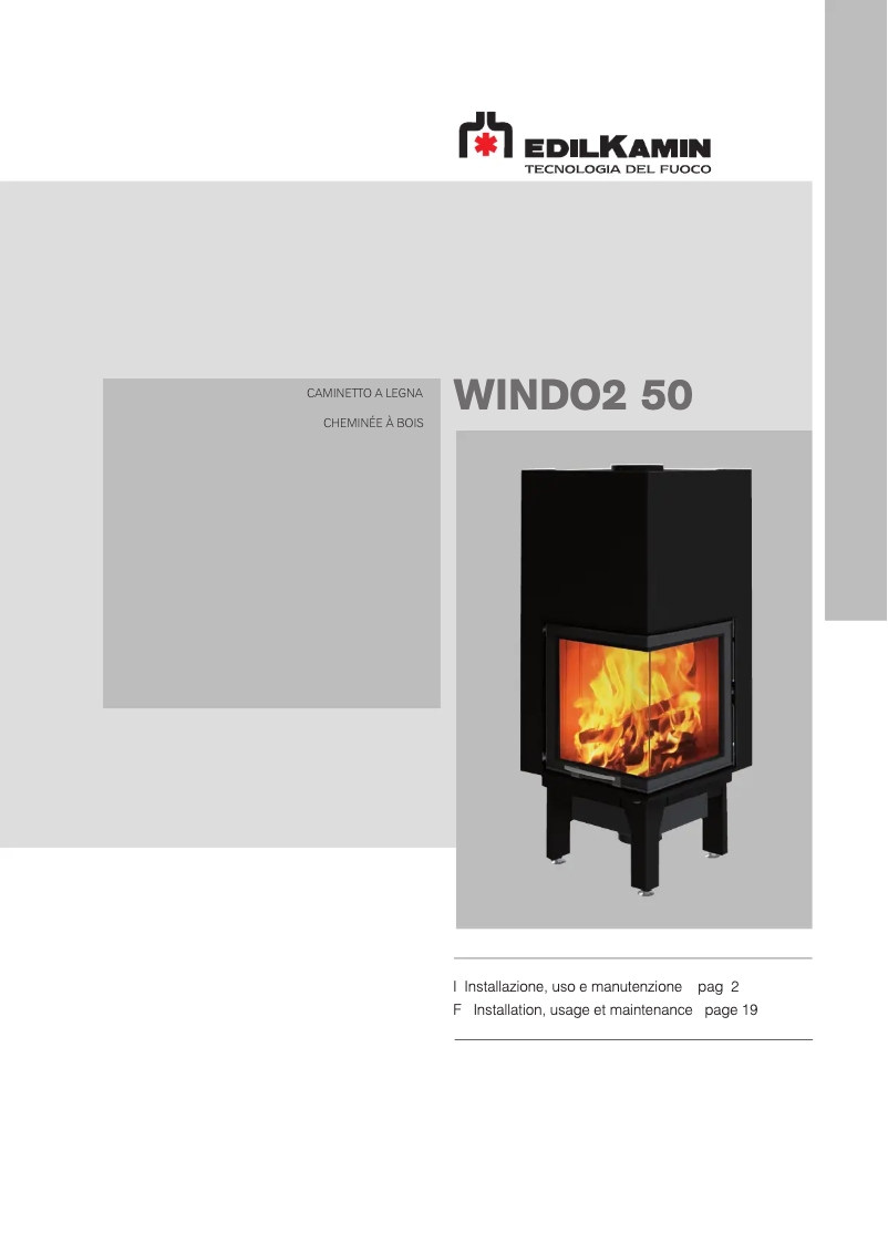 First page image of the manual for WINDO2 50