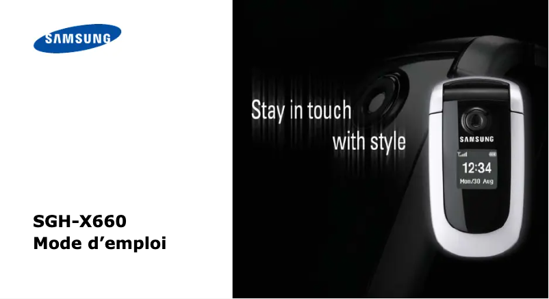 First page image of the manual for SGH-X660