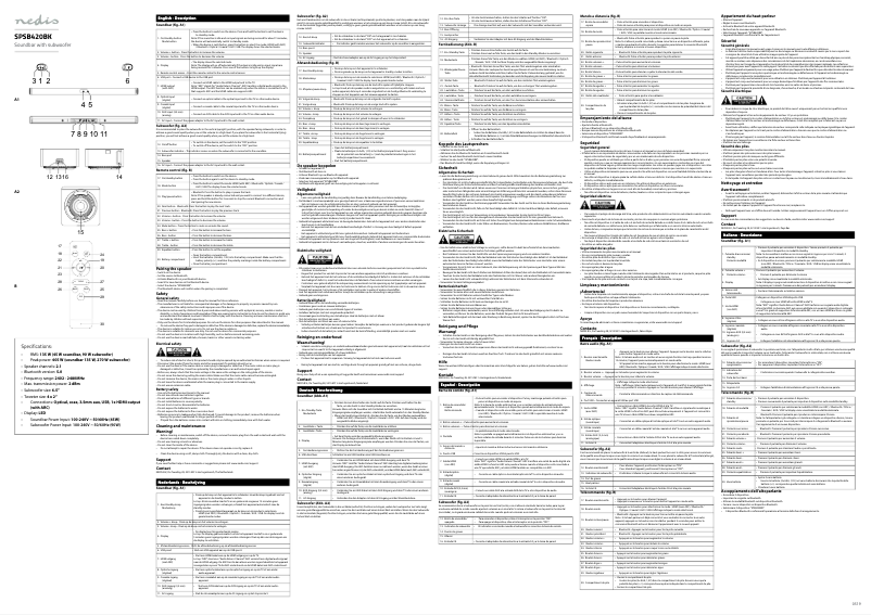 First page image of the manual for SPSB420BK