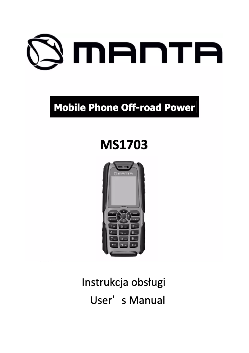 Page 1 of the manual User Manual Manta TEL1703