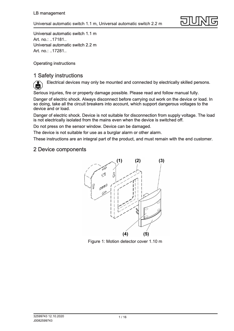 First page image of the manual for ES17280