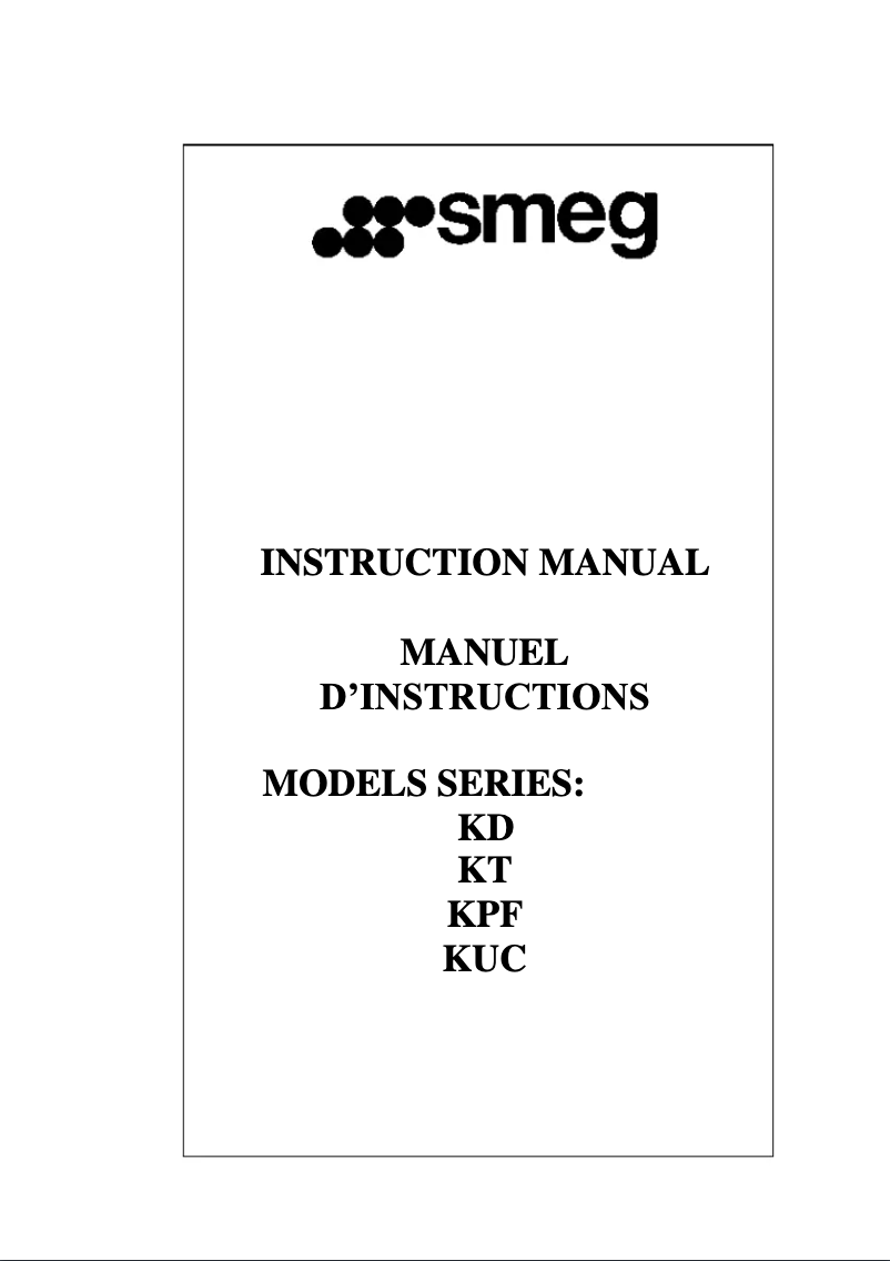 Page 1 of the manual User Manual Smeg KPF48UOG
