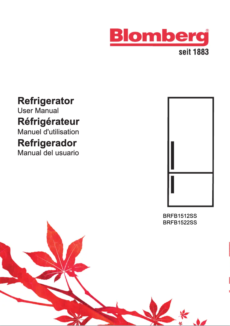 First page image of the manual for BRFB 1512 SS