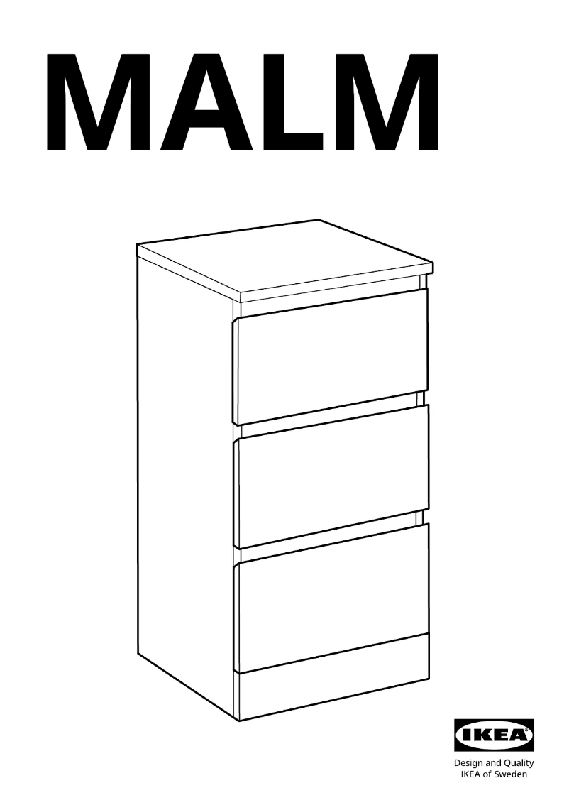 Page 1 of the manual User Manual Ikea MALM 304.296.13