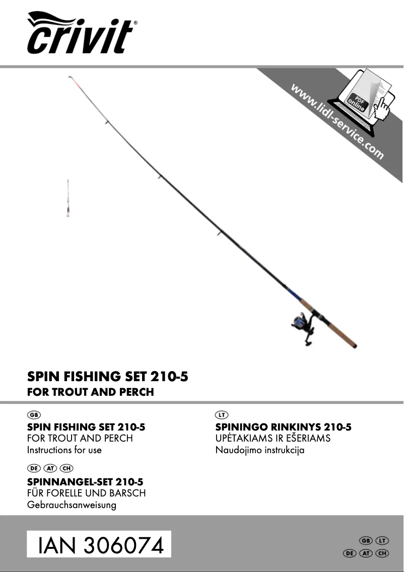 Page 1 of the manual User Manual Crivit IAN 306074