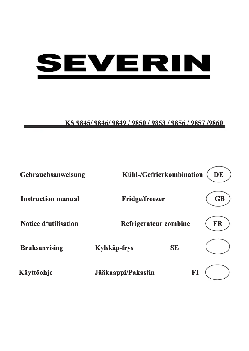 First page image of the manual for KS 9845