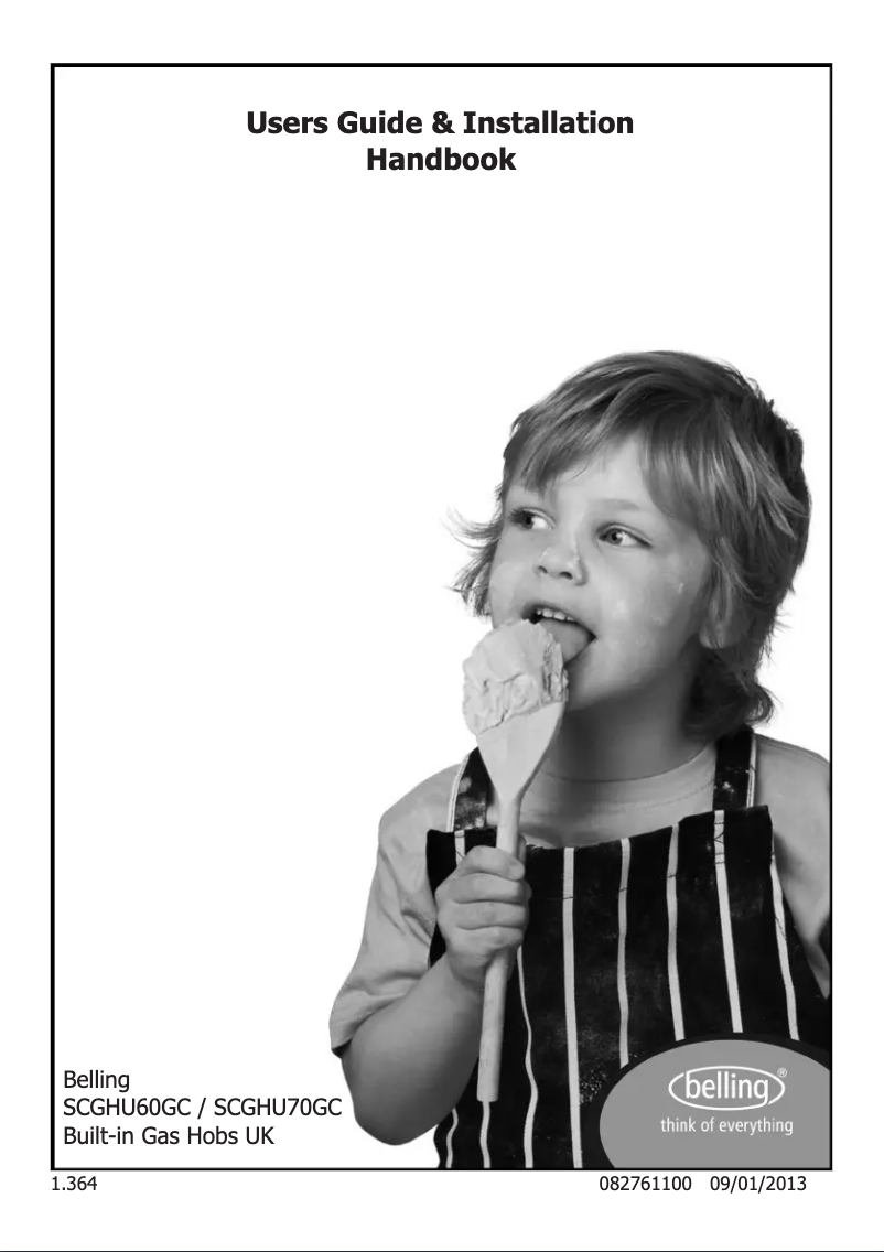 Page 1 of the manual User Manual Belling SCGHU60GC