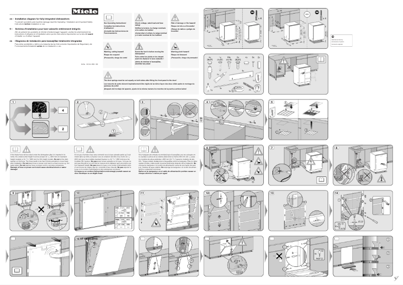 Page 1 of the manual Instructions / Assembly Miele G 6987 SCVI K2O