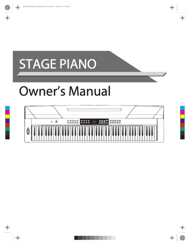 Page 1 of the manual User Manual Kurzweil KA-90