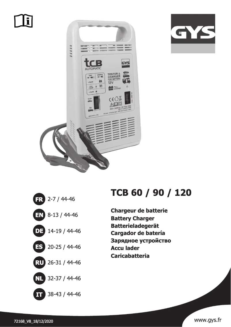 First page image of the manual for TCB 90