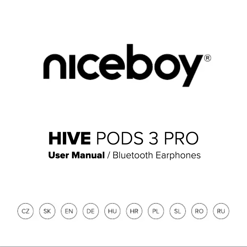 Page 1 of the manual User Manual Niceboy HIVE Pods 3 Pro
