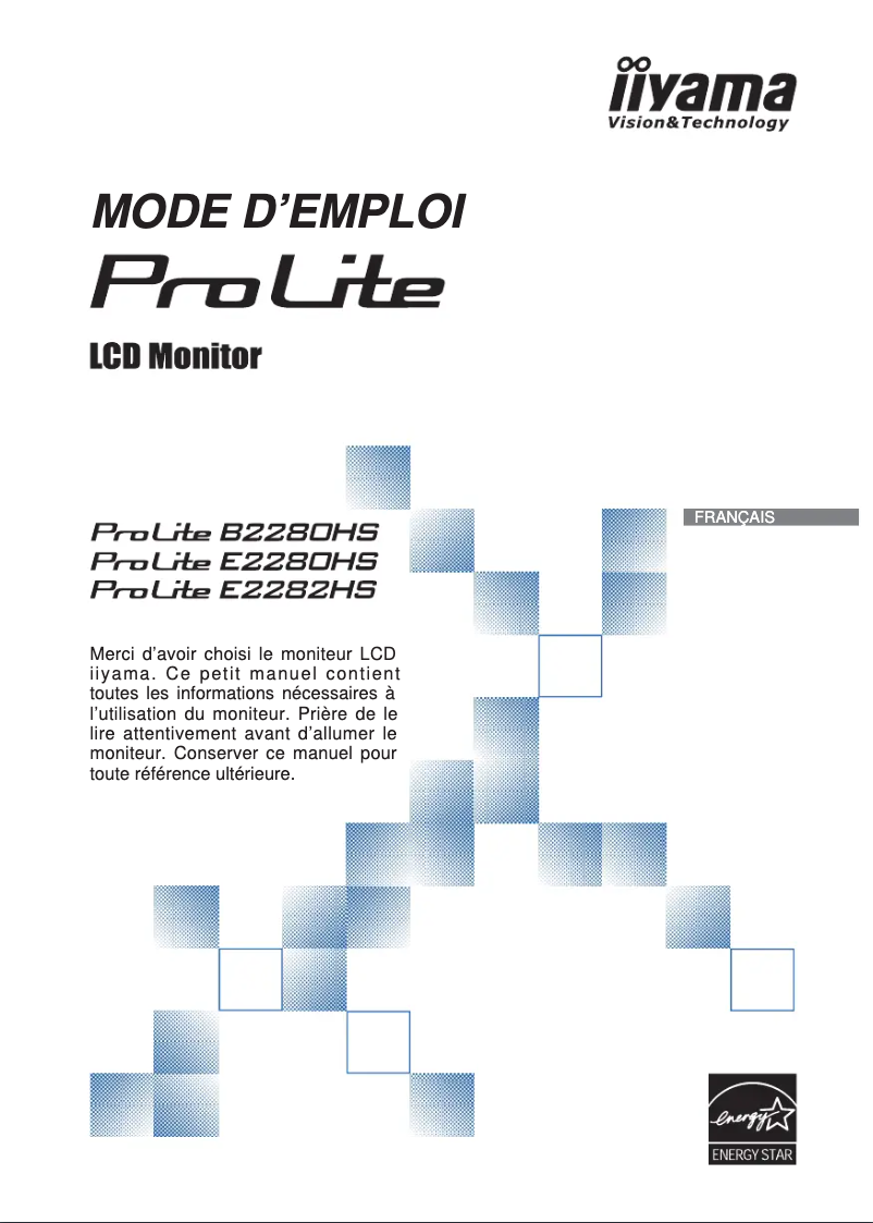 First page image of the manual for ProLite E2282HS-1