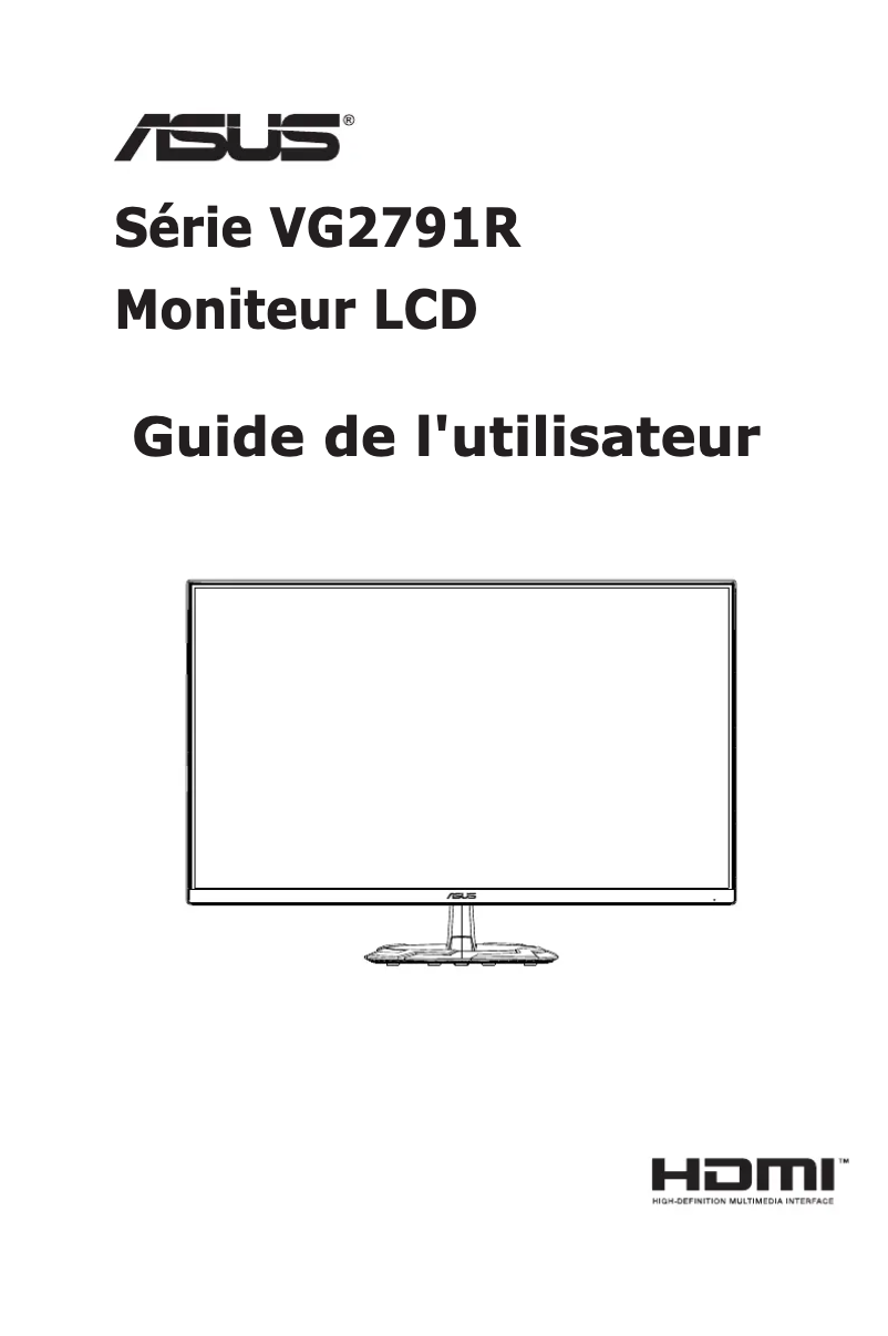 Page 1 of the manual User Manual Asus TUF Gaming VG279Q1R