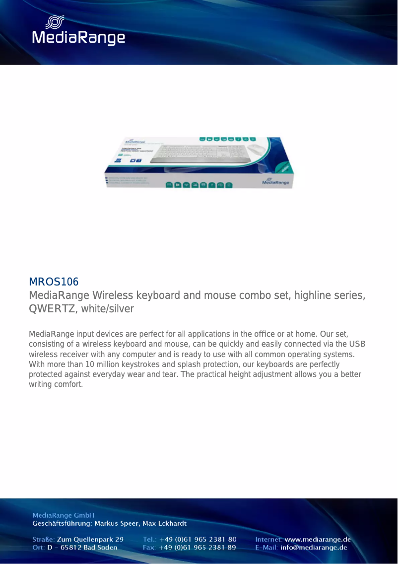 First page image of the manual for MROS106