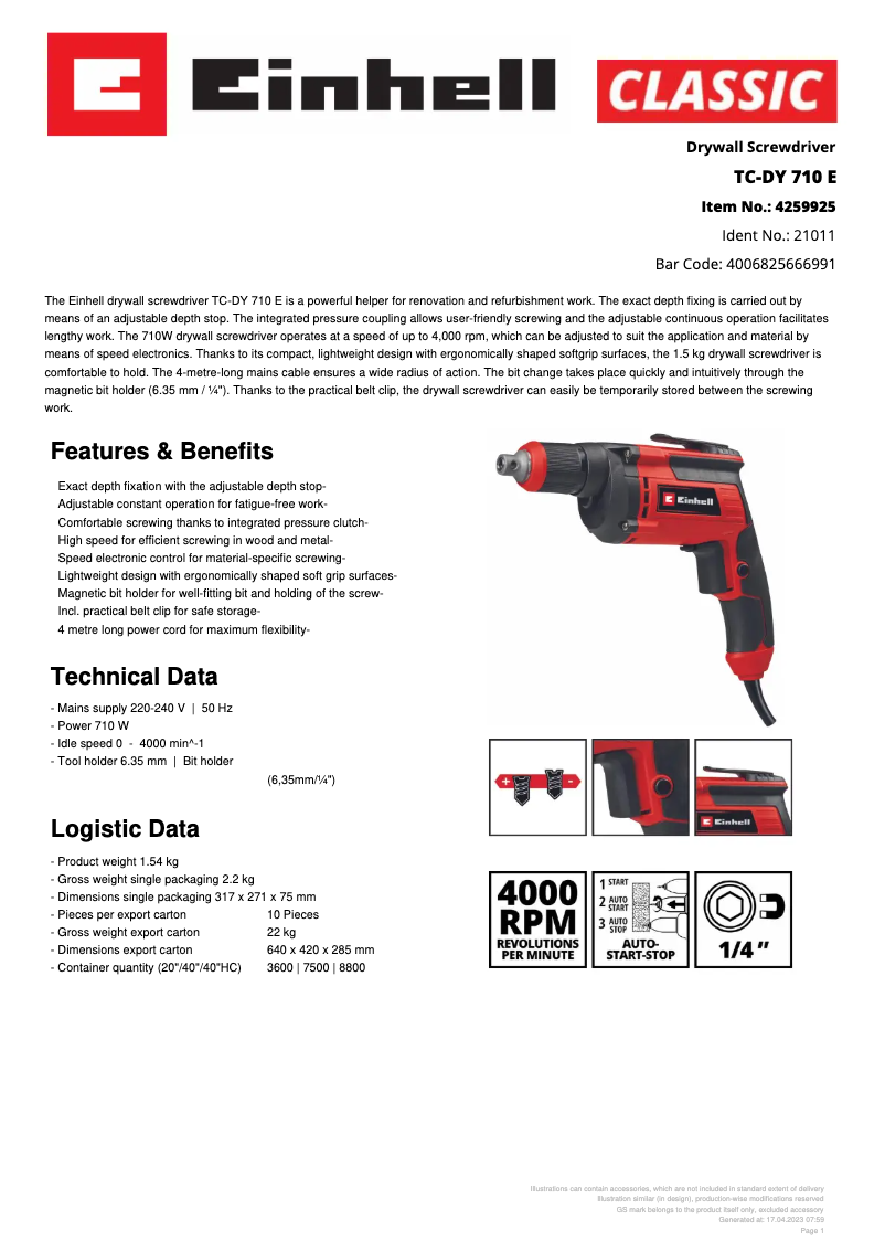 First page image of the manual for TC-DY 710 E
