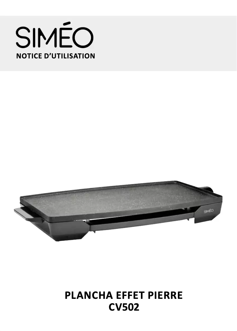 Image de la première page du manuel de l'appareil CV502
