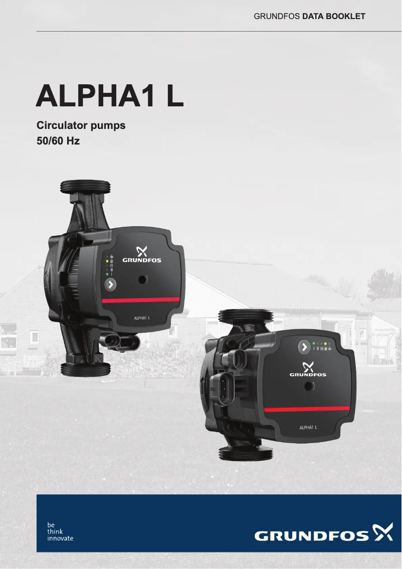 Page 1 of the manual Technical Sheet Grundfos ALPHA1 L