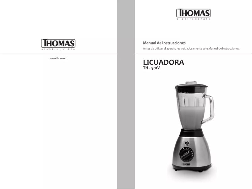 Page 1 of the manual User Manual Thomas TH-501V