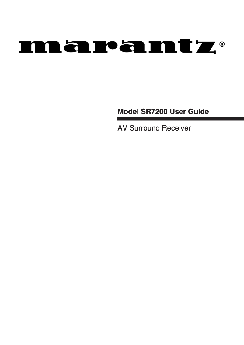 First page image of the manual for SR-7200