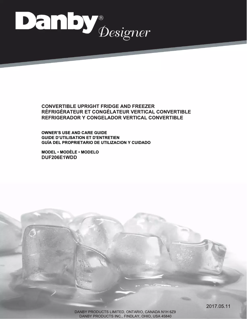 Page 1 of the manual User Manual Danby DUF206E1