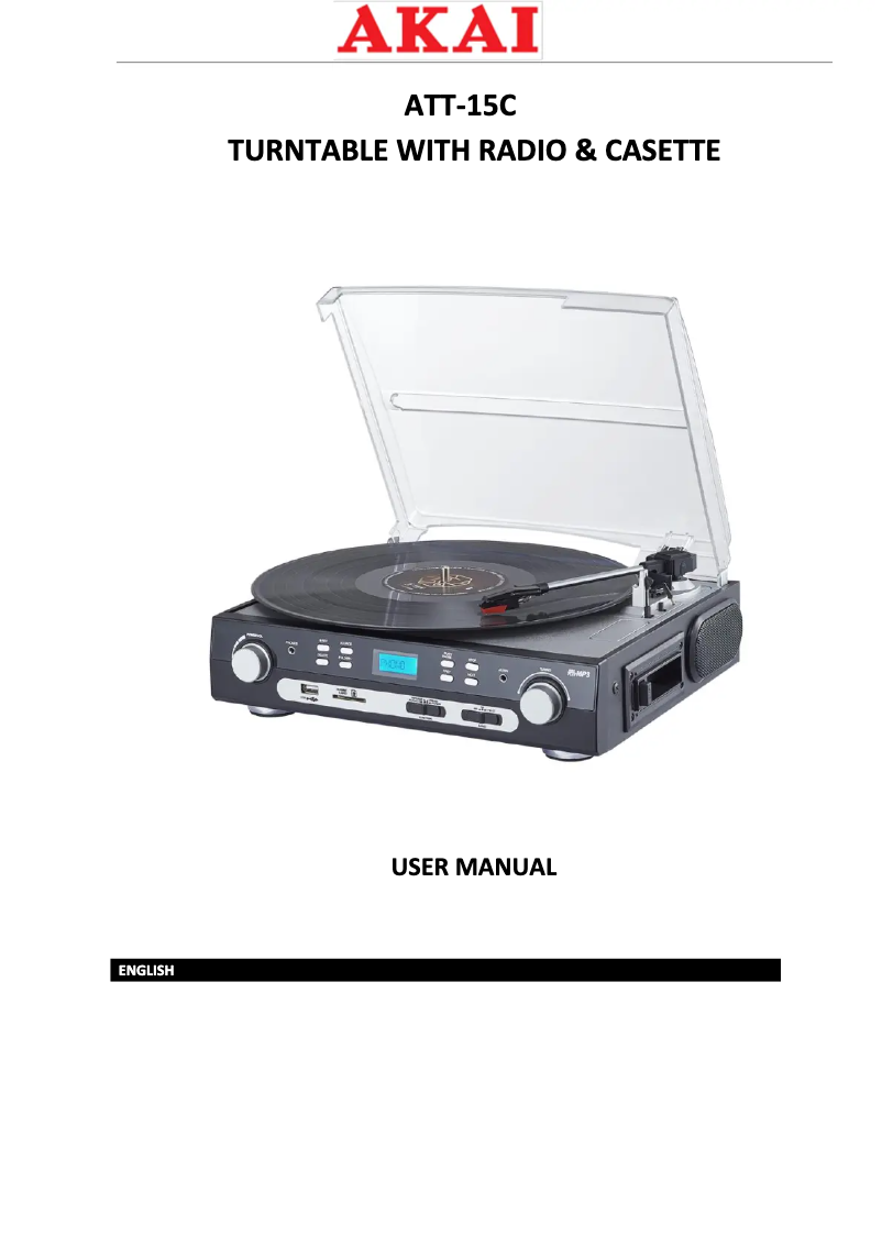 Page 1 de la notice Manuel utilisateur AKAI ATT-15C