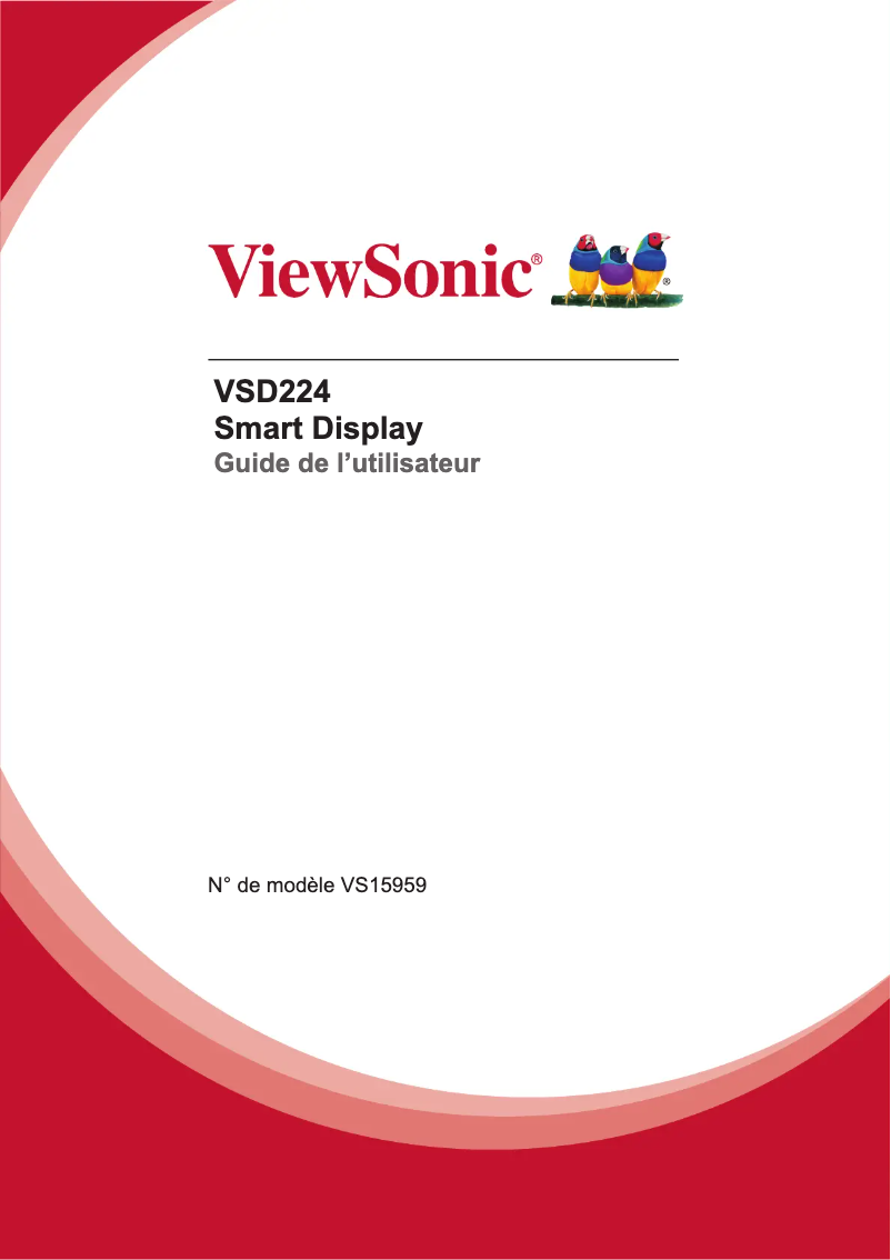 Page 1 de la notice Manuel utilisateur Viewsonic VSD224